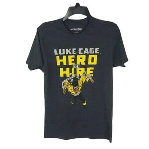 {Marvel Comics} Luke Cage Hero for Hore Grey T-Shirt Size Small